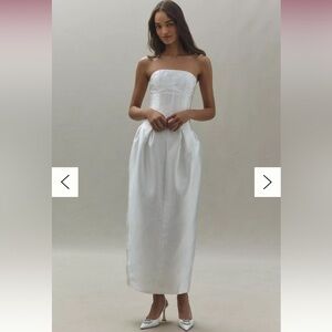 Mare Mare White Strapless Wedding Dress Corset Anthropologie